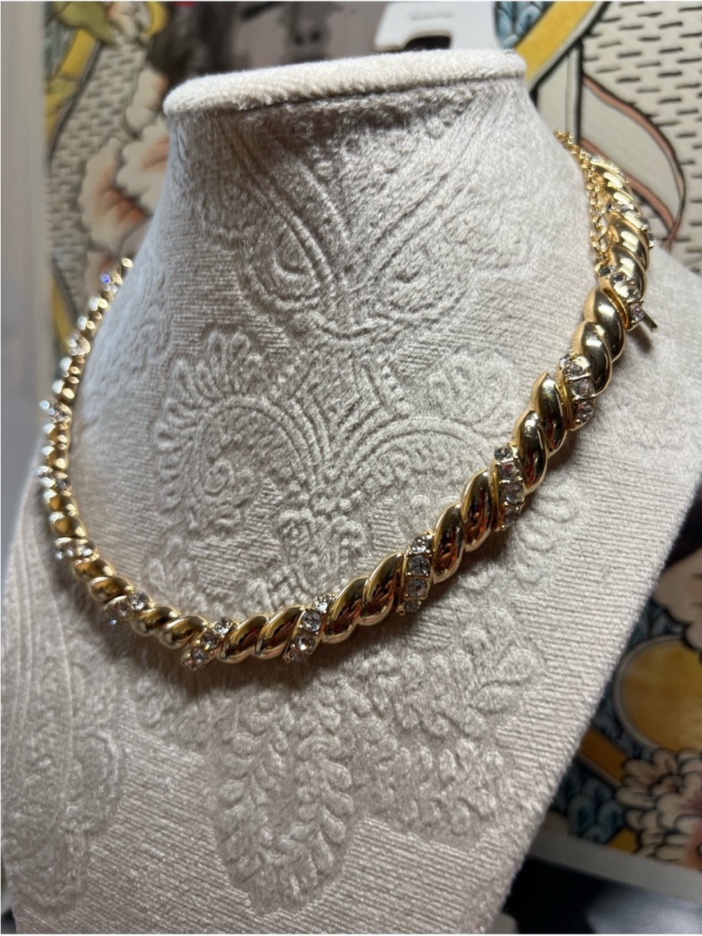 Sugar fix by BaubleBar Gold-Tone Twisted Link Necklace with Crystal Accents